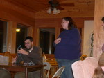 Shawn and Robin.  Shawn was trying to make Connor's giant squid stand on end, mistaking it for a tower.