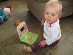Brianna with a toy Roiya brought