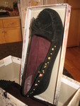 December 10: These are Kailyn's new dress shoes, Grandma!  They're a velvety black suede with some pretty detailing. I think they'll look very festive with her outfit tonight.