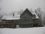 Snowy house