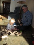 December 26: PaChris and Brianna playing blocks