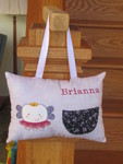 First multi-design project: Brianna's tooth fairy pillow. Designs purchased from bunnycup.com