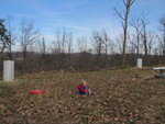 Panning to the left.  Brianna was quite content to sit in the grass, watch, and play with leaves
