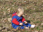 One last picture of Brianna and her leaves