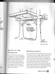 Diagram for possible way to attach the platform between 2 trees (the right-hand end of the structure)