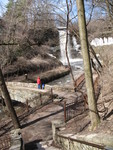Connor and I are standing together on the lower bridge, watching the falls