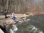 Don and the kids by the waterside
