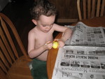 Connor wanted his to be all yellow, of course!