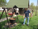 Nathan stirring the chowder