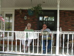 Grandma Mary and Grandpa Chris on the porch