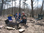 Kailyn and dad roasting marshmallows. Dad's was so soft it was trying to fall off of his stick!