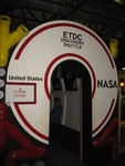 The outside of the shuttle