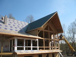 Roofing on the central peak