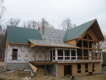 Later in the day: roofing completed thus far