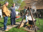 Dad, Darel, and Jim around the soup pot