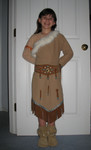 August 3: Kailyn as Pocahontas, her costume for our Disney Halloween party and Halloween this year