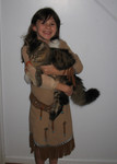 August 15: Pocahontas with her repaired dress and her 'raccoon'