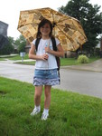 August 28: Kailyn with her new umbrella