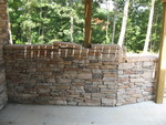 Jimmy placed some of the cap stones on the wall so we could see what they looked like