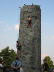 Most of the other kids his age only made it part way up but Connor made it almost all the way to the top.