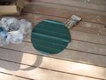 Observe the difference: Phillip cut a hole in the roof with hundreds of incremental adjustments over the course of a few hours. Bobby measured first, drew a pattern, and cut this nice neat circle out -- one cut, and done.
