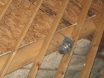 Roof insulation, showing how the expansion lets it seal up all sorts of crevices.