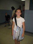 Kailyn at school, ready to head for her class