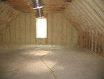 Playroom insulation and suntubes. Bobby cut the hole for the second suntube to descend yesterday morning, since Phillip still hadn't gotten to it after a full week.
