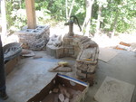 Bench in progress