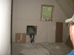 Connor comes up to see his room -- and makes a beeline for the tunnel
