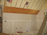 Small bit of beadboard on the west loft ceiling