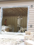 August 20: Spraying insulation in the garage