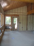 From another angle. It looks so nice on the ceiling we're trying to decide whether to do all of the part above the windows, including the triangles of wall above head height on either end.