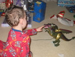 Connor is still fascinated by the dragon!