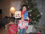 Knitting kit and jeweled watch-making kit from Maeve and Aiden, too!  (Kailyn decided to make the scarf first.  As of today, 12/31, the scarf is already about a foot and a half long!