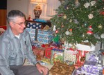 Dad beside the tree