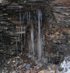 Closeup of the icicles