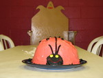 The cake, waiting for the guests to arrive