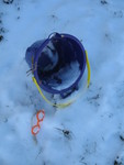 Beach toys doubling as snow toys