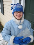 Kailyn holding the ice