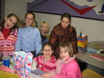 Opening Gabby's cards and gift. She made *two* lovely handmade cards!