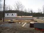 February 11: Latest progress: walls coming up on the main floor