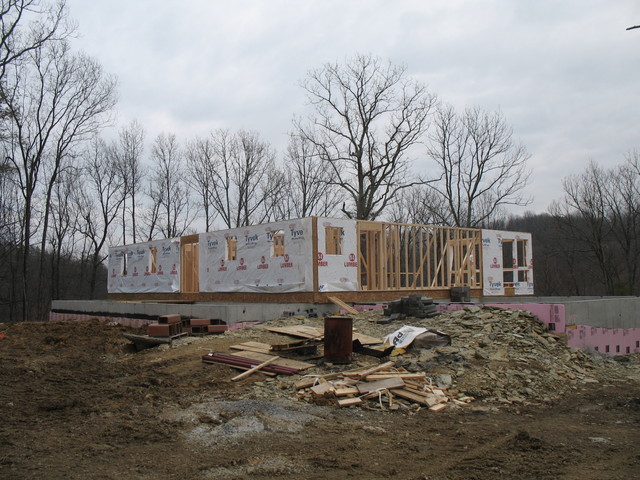 February 16: Most of the main-floor walls are up