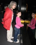Kailyn and Grandma Carolyn looking at jellyfish