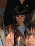 Kailyn was responsible for lighting one of the candles during the Girl Scout Promise