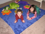 Kids putting on a 'turtle show'