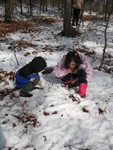 Kids playing in the snow