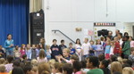 Kailyn among a group of students recognized for perfect attendance