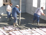 Good pic of the concrete coming out of the boom