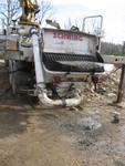 Where the concrete goes into the boom truck